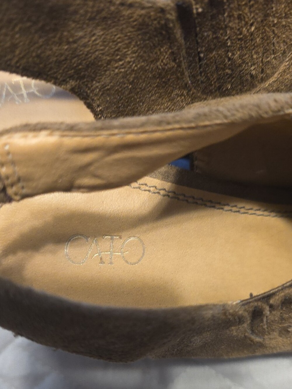 Cato Brown Suede Pointed Slingback Mules - Picture 2 of 4
